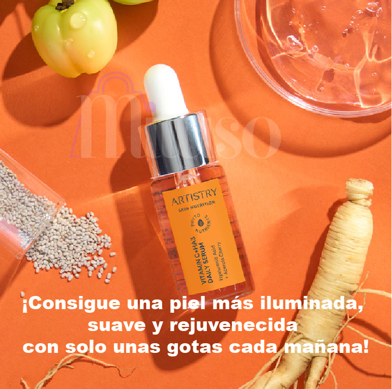 SERUM CON VITAMINA C + ÁCIDO HIALURÓNICO ACL4RADOR DE MANCHAS