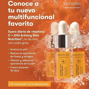 SERUM CON VITAMINA C + ÁCIDO HIALURÓNICO ACL4RADOR DE MANCHAS